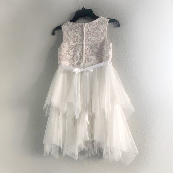 Girls White Formal Dress 6X - Picture 3 of 6
